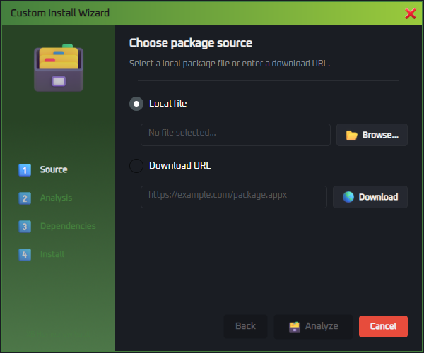 Custom Install Wizard